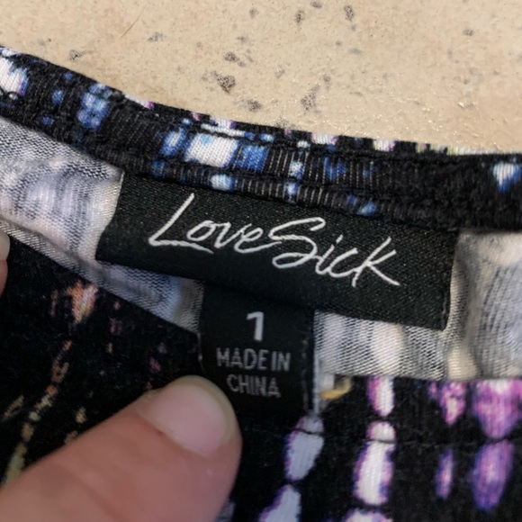 LoveSick Multi-Color Abstract Print Romper - Size 1 - Picture 7 of 8